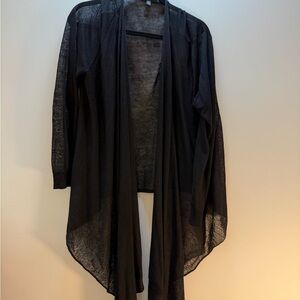 Eileen Fisher Sheer Black Cardigan